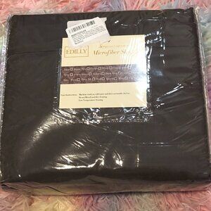 Microfiber 4 Piece Queen Sheet Set - Dark Grey